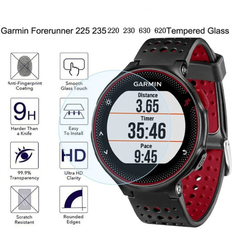 Garmin Forerunner 235 Gehärtetes Glas Displayschutz