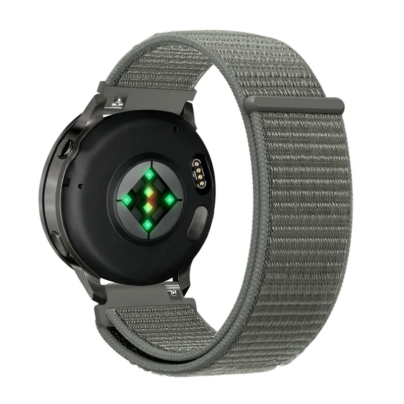 Bandz Garmin Forerunner 70 Nylon Loop Armband (Grau/Grün)