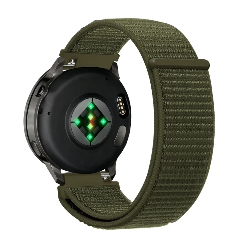 Bandz Garmin Forerunner 170 Nylon Loop Armband (Olivgrün)