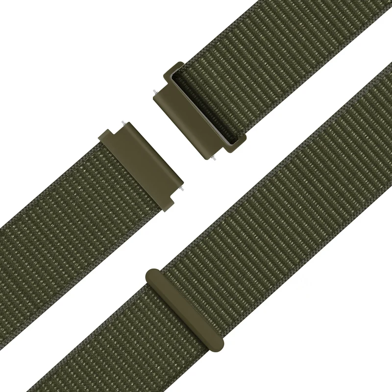 Bandz Garmin Forerunner 170 Nylon Loop Armband (Olivgrün)