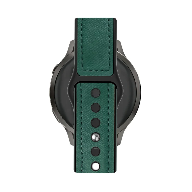 Bandz Garmin Forerunner 170 Lederarmband 'Hybrid' (Grün)