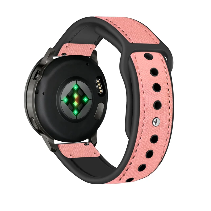 Bandz Garmin Forerunner 70 Lederarmband 'Hybrid' (Rosa)