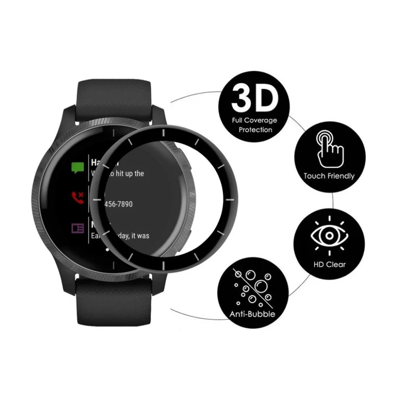 Garmin Venu 2 / Garmin Vivoactive 4 Plastik 3D Gekrümmt Universell Displayschutz
