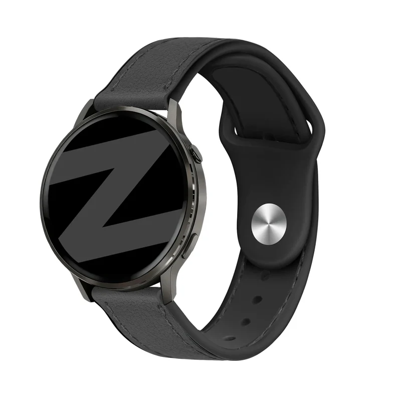 Bandz Garmin Forerunner 70 Lederarmband 'Hybrid' (Schwarz)