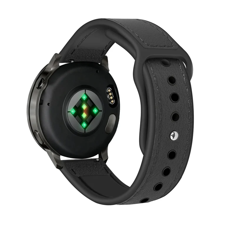Bandz Garmin Forerunner 70 Lederarmband 'Hybrid' (Schwarz)