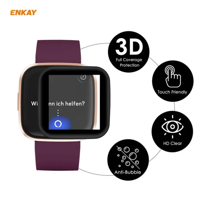 2stück Fitbit Versa 2 Plastik Displayschutz