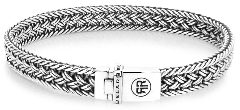 Armband aus 8mm dickem Silber - Rebel&Rose Modell: RR-BR036-S-L