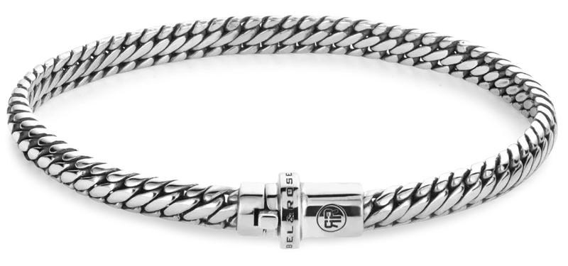 Armband aus 7mm dickem Silber - Rebel&Rose Modell: RR-BR028-S-L