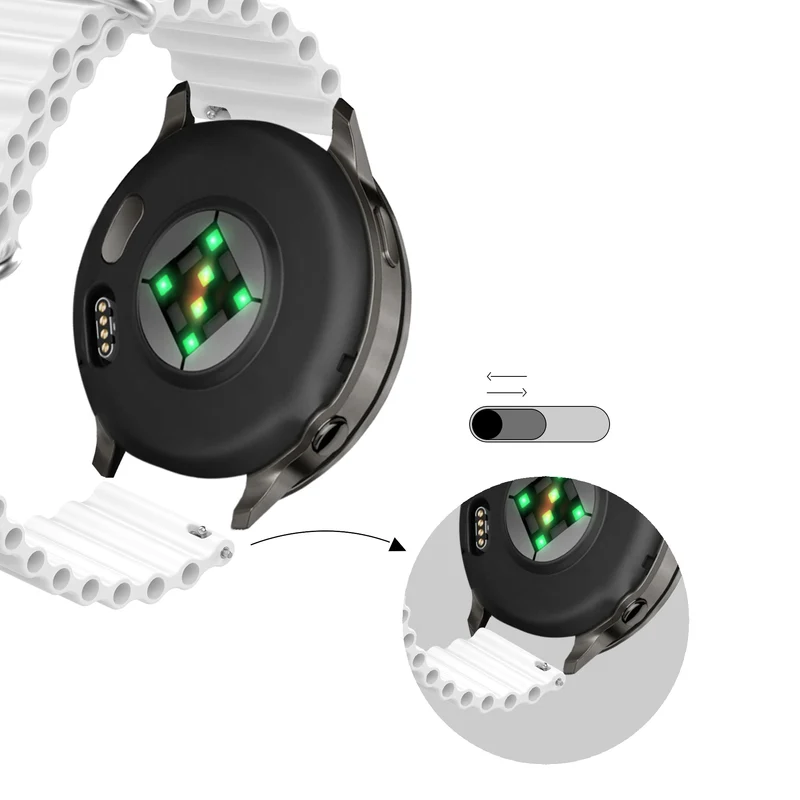 Bandz Garmin Forerunner 70 Ocean Armband 'Classic' (Weiß)