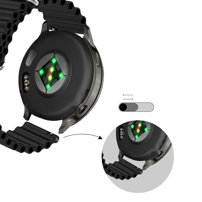 Bandz Garmin Forerunner 70 Ocean Armband 'Classic' (Schwarz)