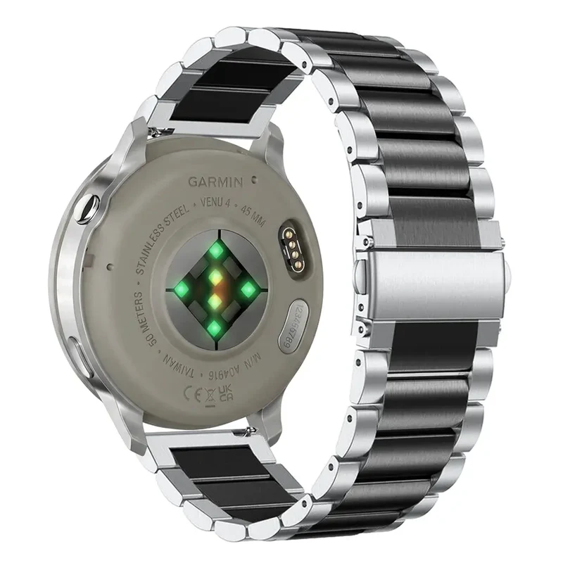 Garmin Forerunner 170 Stahlarmband (Silber/Schwarz)