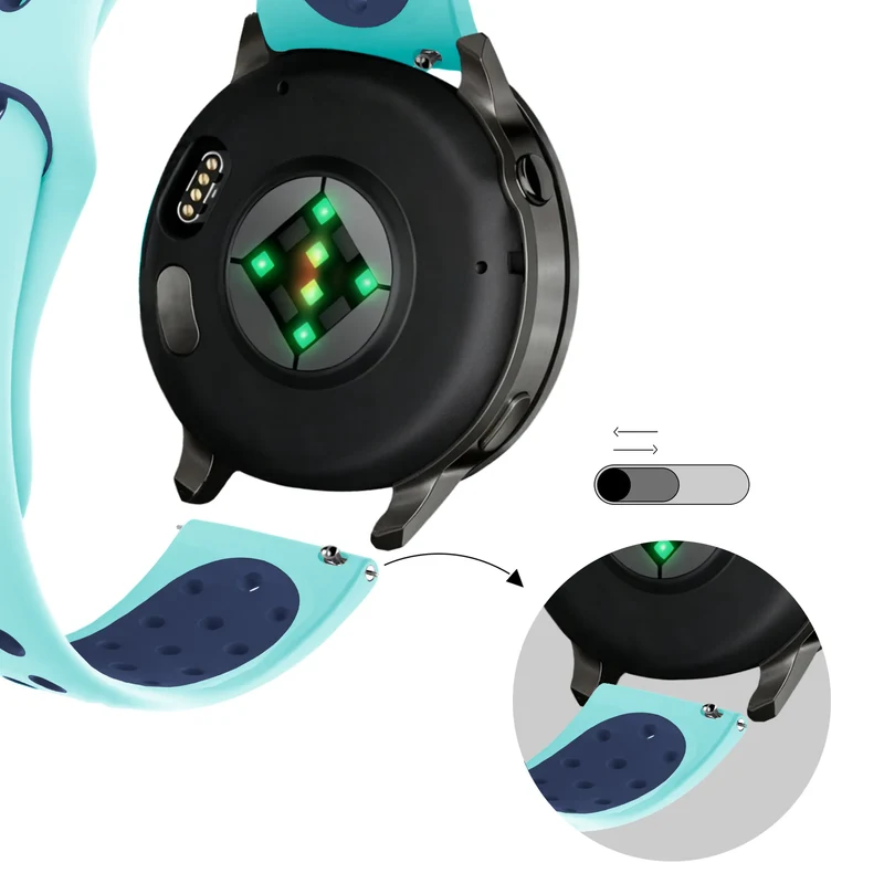 Bandz Garmin Forerunner 70 Sportarmband 'Deluxe' (Aqua/Blau)