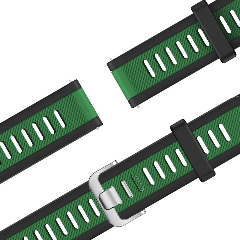 Bandz Garmin Forerunner 170 Dual Sportarmband mit Schnalle (Schwarz/Grün)