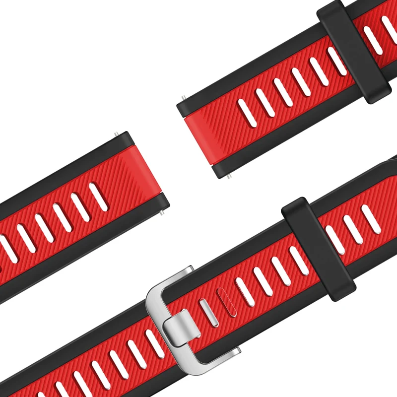 Bandz Garmin Forerunner 70 Dual Sportarmband mit Schnalle (Schwarz/Rot)