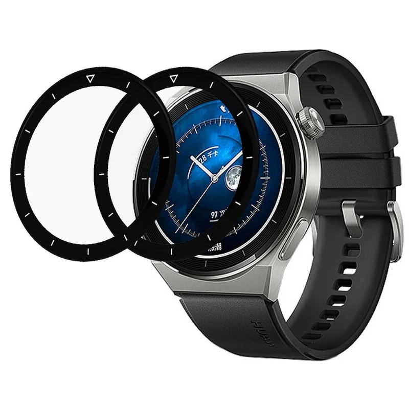 2stück Huawei Watch GT 3 Pro 46mm Gehärtetes Glas Displayschutz