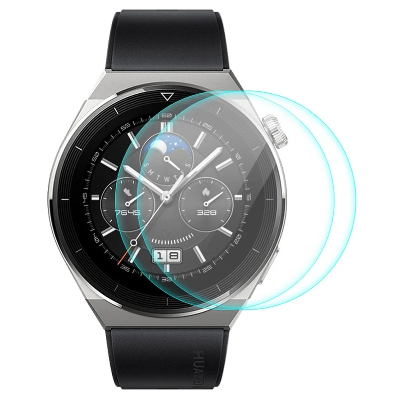 2stück Huawei Watch GT 3 Pro 46mm Gehärtetes Glas 9H Displayschutz