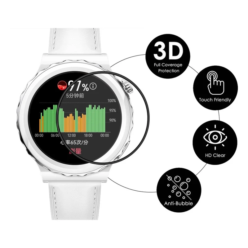 2stück Huawei Watch GT 3 Pro 43mm Plastik Displayschutz