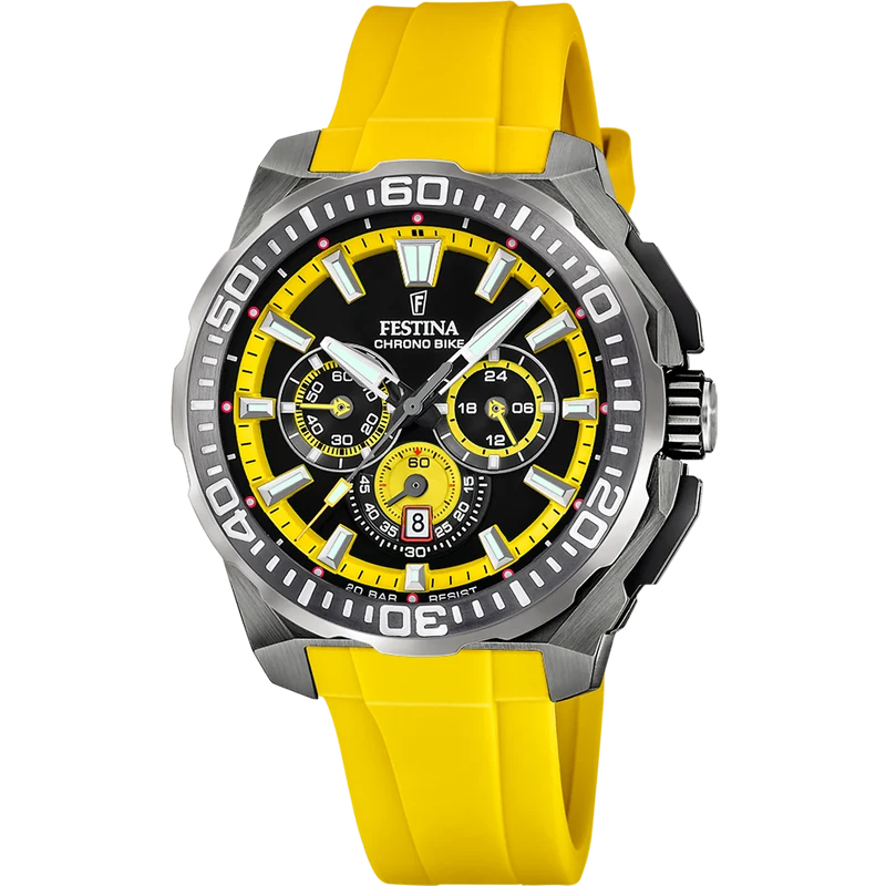 Festina Chrono Bike F20725/1 Herrenuhr • 20 ATM Wasserdicht • Sport-Chronograph