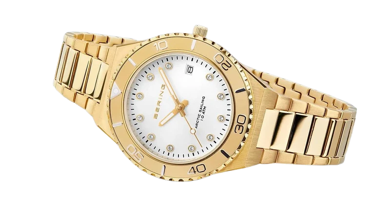 Bering Classic 18936-734 Damenuhr • Kratzfestes Saphirglas • Feines Milanaise-Armband