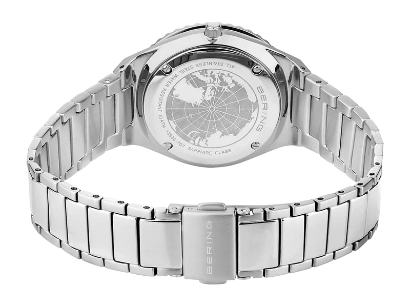 Bering Classic 18936-707 Damenuhr • Kratzfestes Saphirglas • Elegantes Gliederarmband