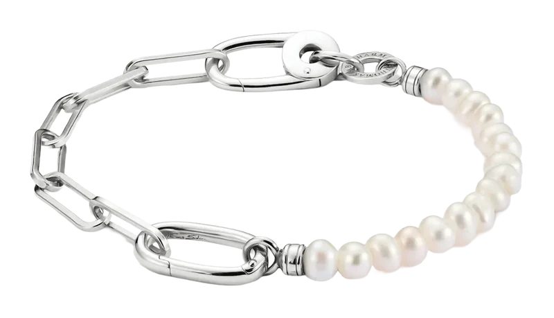 Glieder- Charm-Armband mit Perlen und einem Connect Link - Thomas Sabo Modell: C1209-082-14-L17