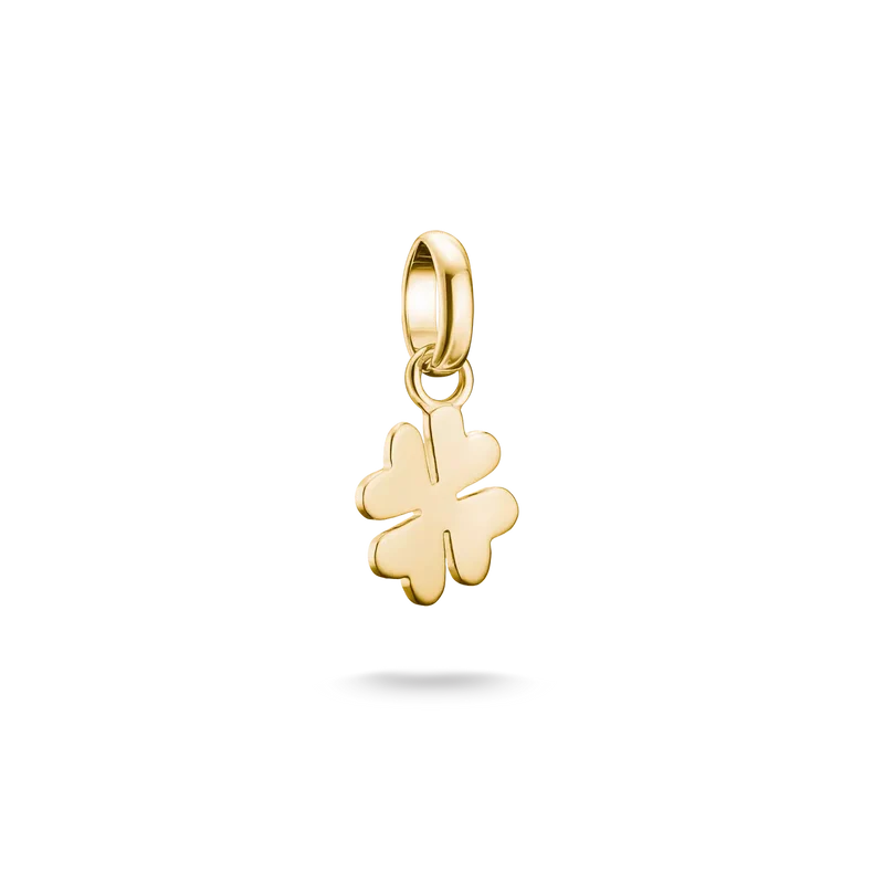Thomas Sabo Charm-Anhänger, Glücksklee, 18k vergoldet