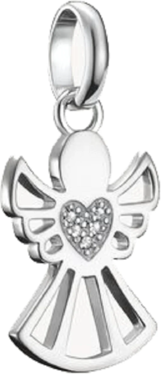 Charm-Anhänger, Engel mit Herzgravur und Edelsteinen besetzt aus Silber - Thomas Sabo Modell: CC1242-051-14