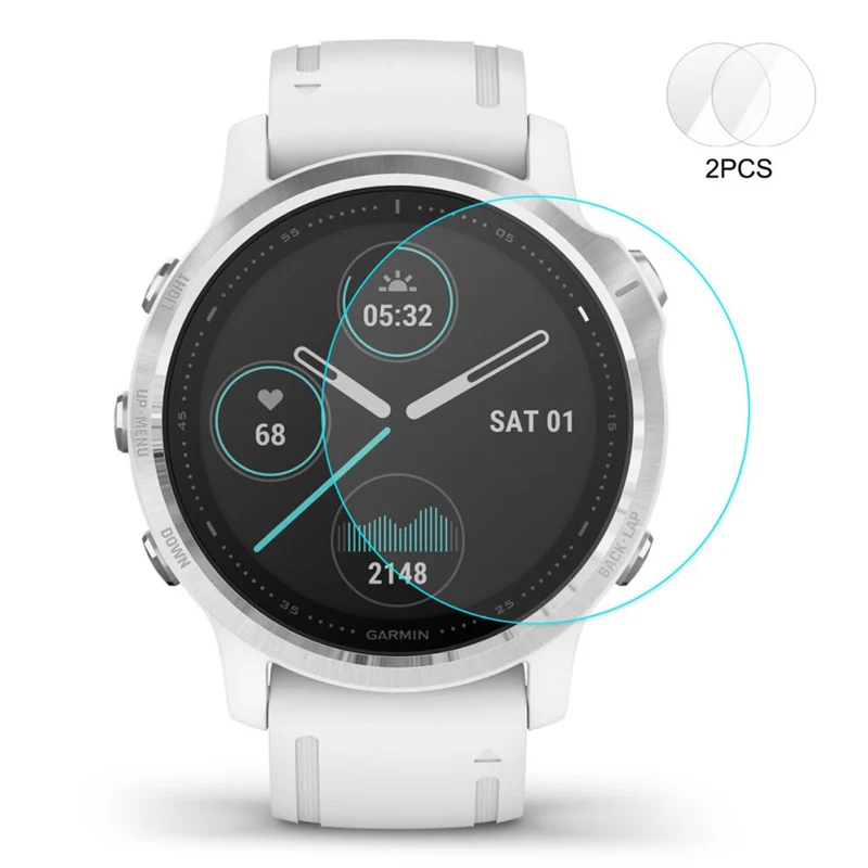 2stück Garmin Fenix 6S / Garmin Fenix 6S Pro Gehärtetes Glas 9H Universell Displayschutz