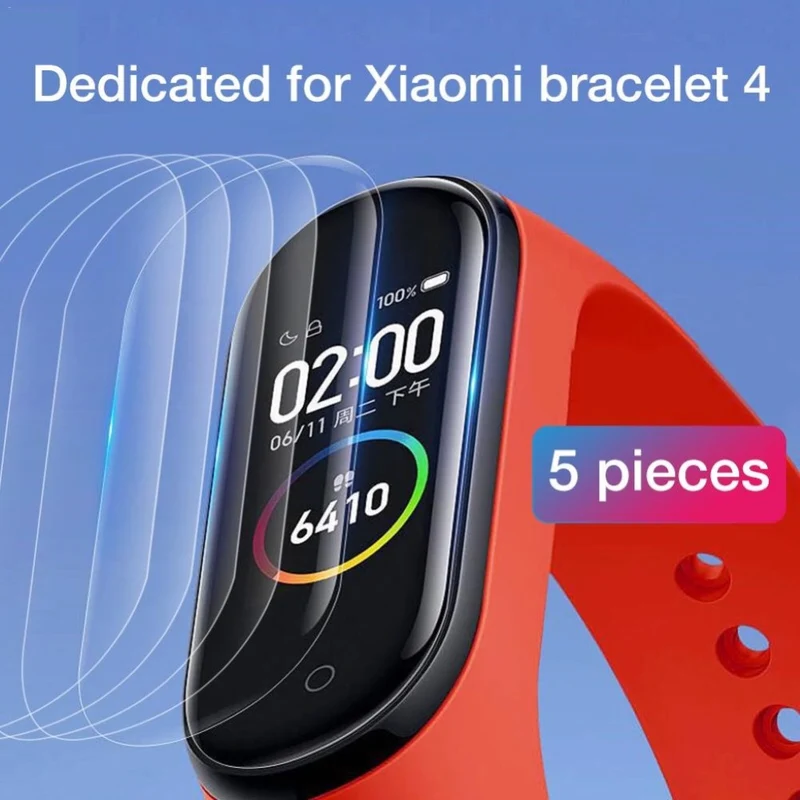 5stück Xiaomi Mi Smart Band 4 Plastik Displayschutz