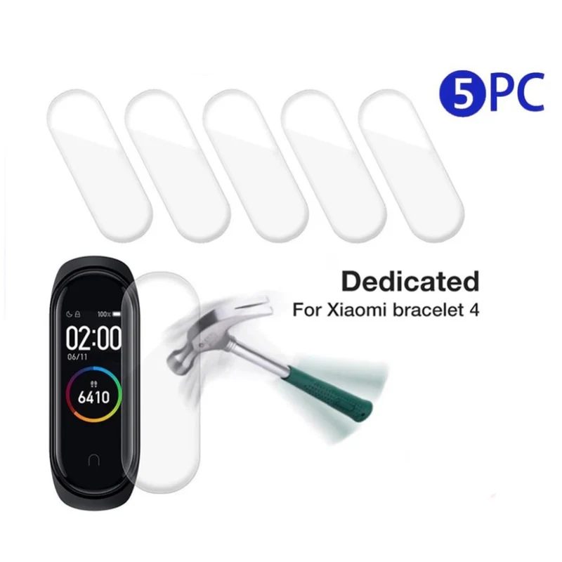 5stück Xiaomi Mi Smart Band 4 Plastik Displayschutz