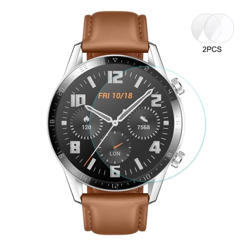 2stück Huawei Watch GT 2 46mm Gehärtetes Glas Displayschutz