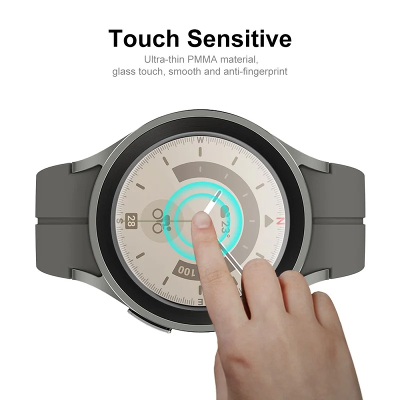 2stück Samsung Galaxy Watch 5 Pro Plastik und Glas Displayschutz