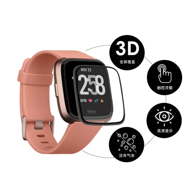2stück Fitbit Sense 1 / Fitbit Versa 3 Plastik Universell Displayschutz