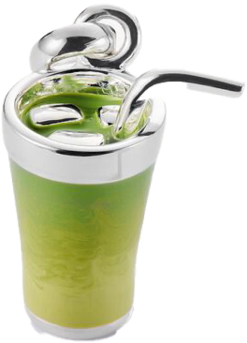 Thomas Sabo Charm-Anhänger, Matcha Latte, aus Silber und Kaltemail