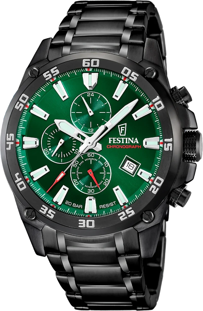 Festina Timeless F20735/2 Herrenuhr • 20 ATM • Chronograph