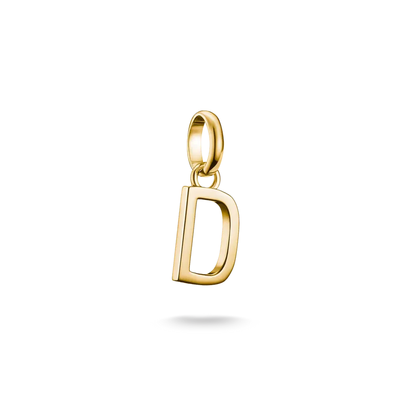 Charm-Anhänger, Buchstabe "D", aus Silber, vergoldet - Thomas Sabo Modell: CC1210-413-39