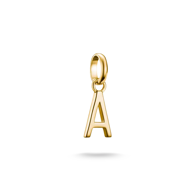 Thomas Sabo Charm-Anhänger, Buchstabe "A", aus Silber, vergoldet