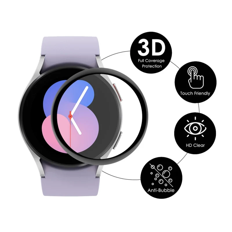 2stück Samsung Galaxy Watch 5 (40mm) Plastik 3D Gekrümmt Displayschutz