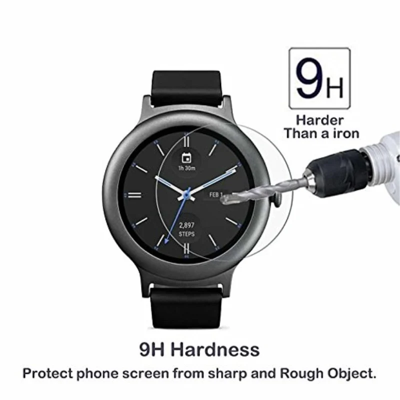 LG Watch Style Gehärtetes Glas Displayschutz