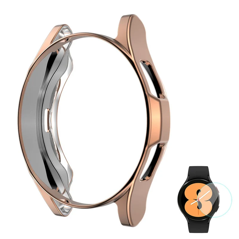 Super Modisch Samsung Galaxy Watch 4 Classic (46mm) Hülle mit Displayschutz in Silikon / TPU und Gehärtetes Glas