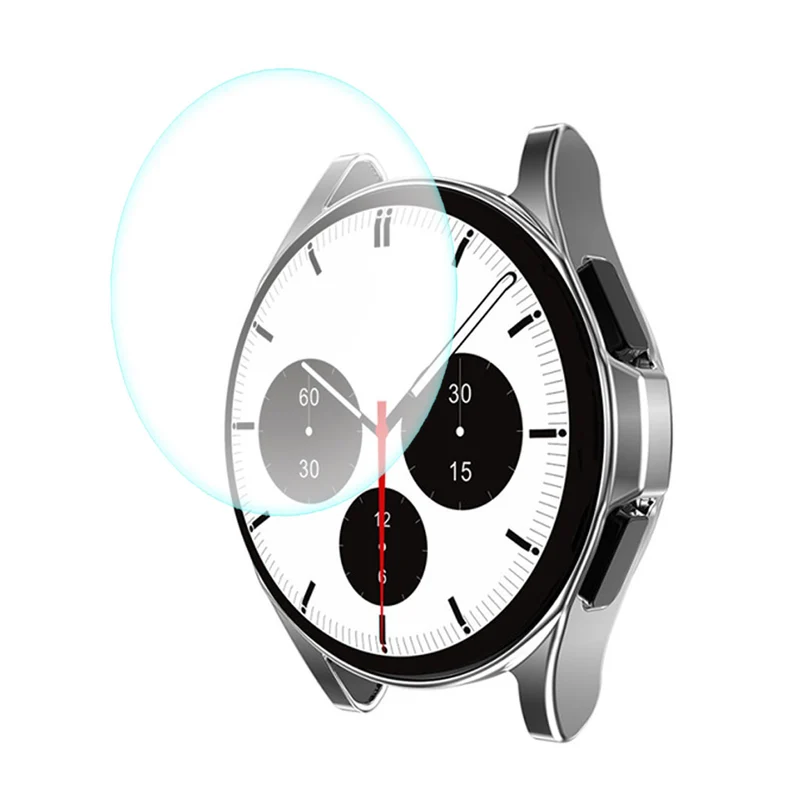 Unglaublich Gut Samsung Galaxy Watch 4 Classic (42mm) Hülle mit Displayschutz in Silikon / TPU und Gehärtetes Glas