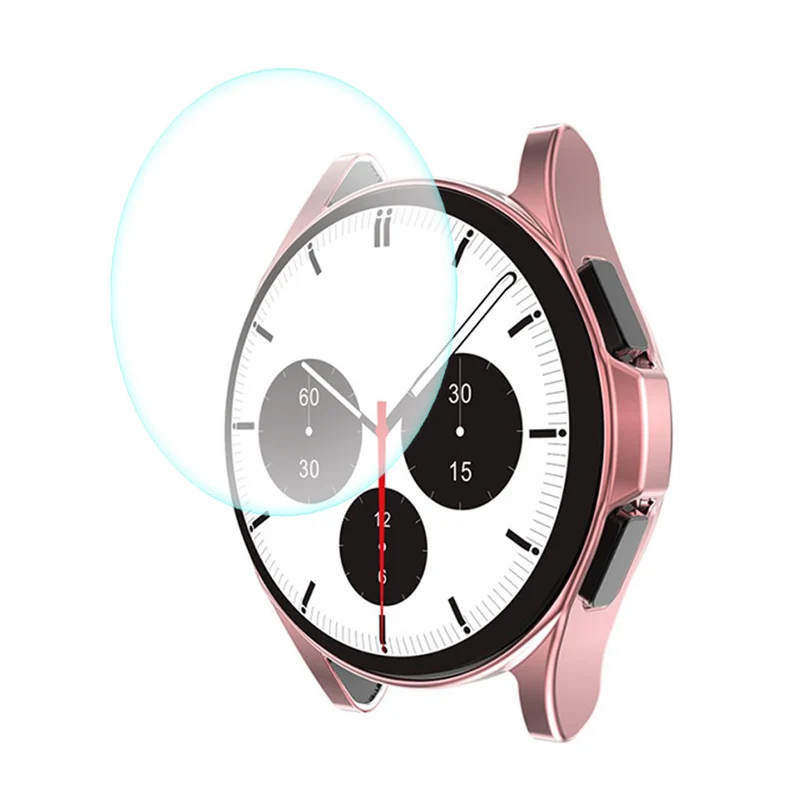 Unglaublich Gut Samsung Galaxy Watch 4 Classic (42mm) Hülle mit Displayschutz in Silikon / TPU und Gehärtetes Glas