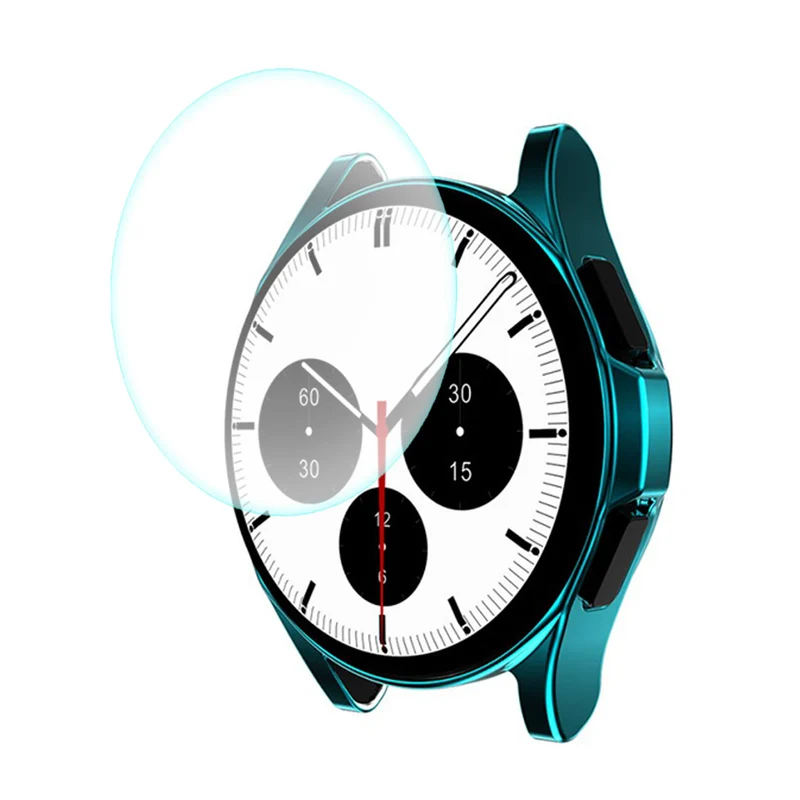 Unglaublich Gut Samsung Galaxy Watch 4 Classic (42mm) Hülle mit Displayschutz in Silikon / TPU und Gehärtetes Glas