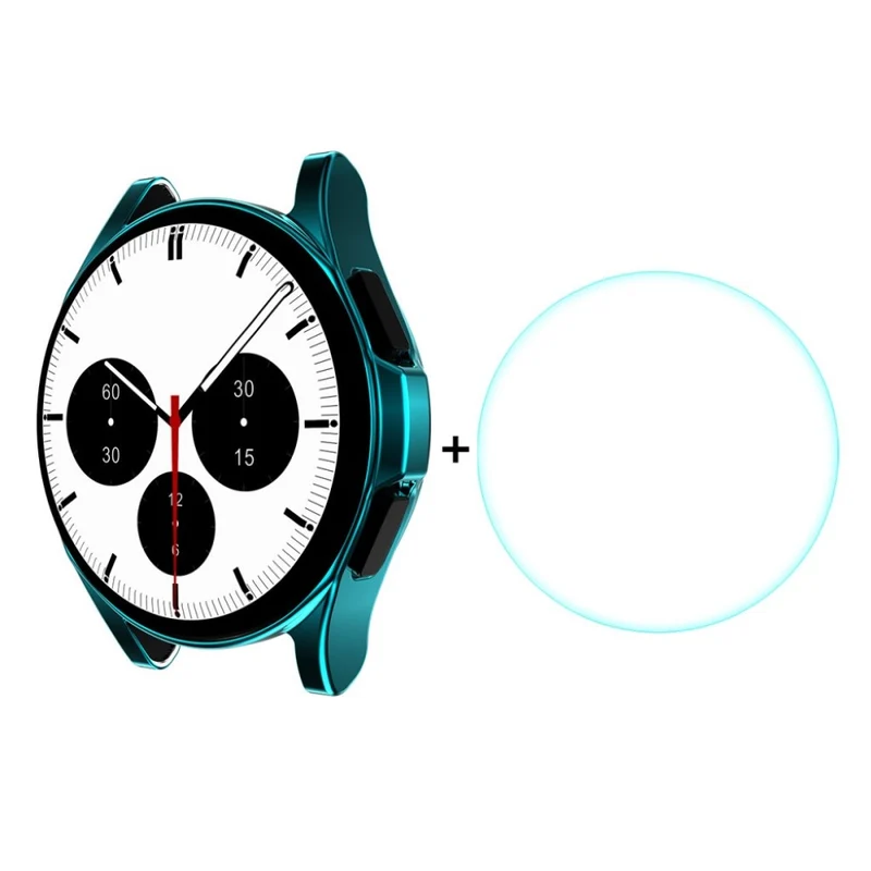 Unglaublich Gut Samsung Galaxy Watch 4 Classic (42mm) Hülle mit Displayschutz in Silikon / TPU und Gehärtetes Glas