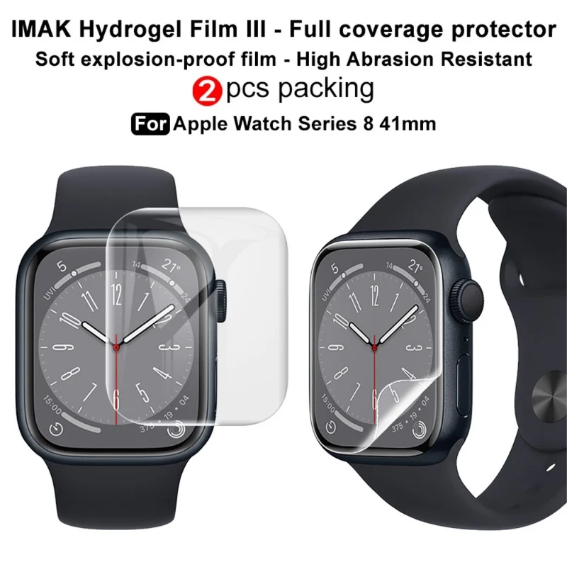 2stück Apple Watch Series 8 (41mm) / Apple Watch Series 7 41mm Silikon / TPU Universell Displayschutz