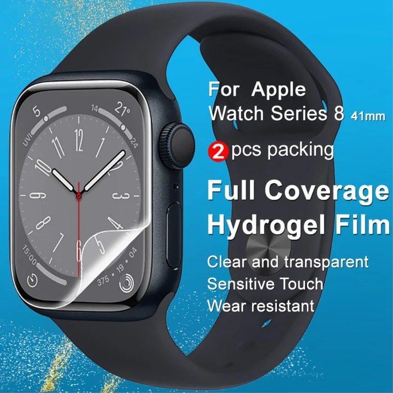 2stück Apple Watch Series 8 (41mm) / Apple Watch Series 7 41mm Silikon / TPU Universell Displayschutz
