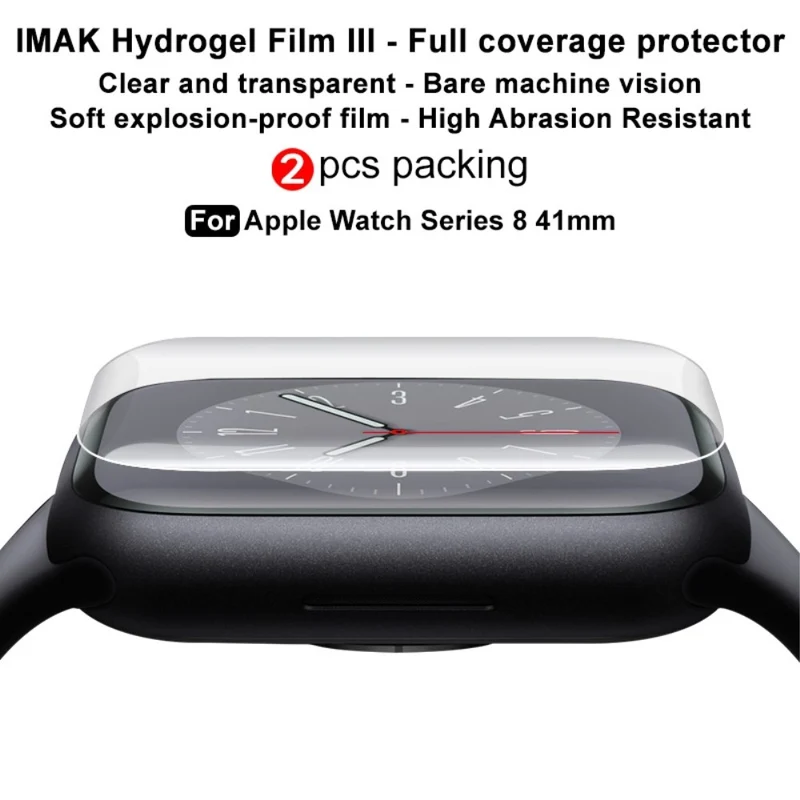 2stück Apple Watch Series 8 (41mm) / Apple Watch Series 7 41mm Silikon / TPU Universell Displayschutz