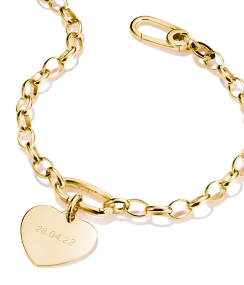 Thomas Sabo Charm-Anhänger Herz groß Connect vergoldet