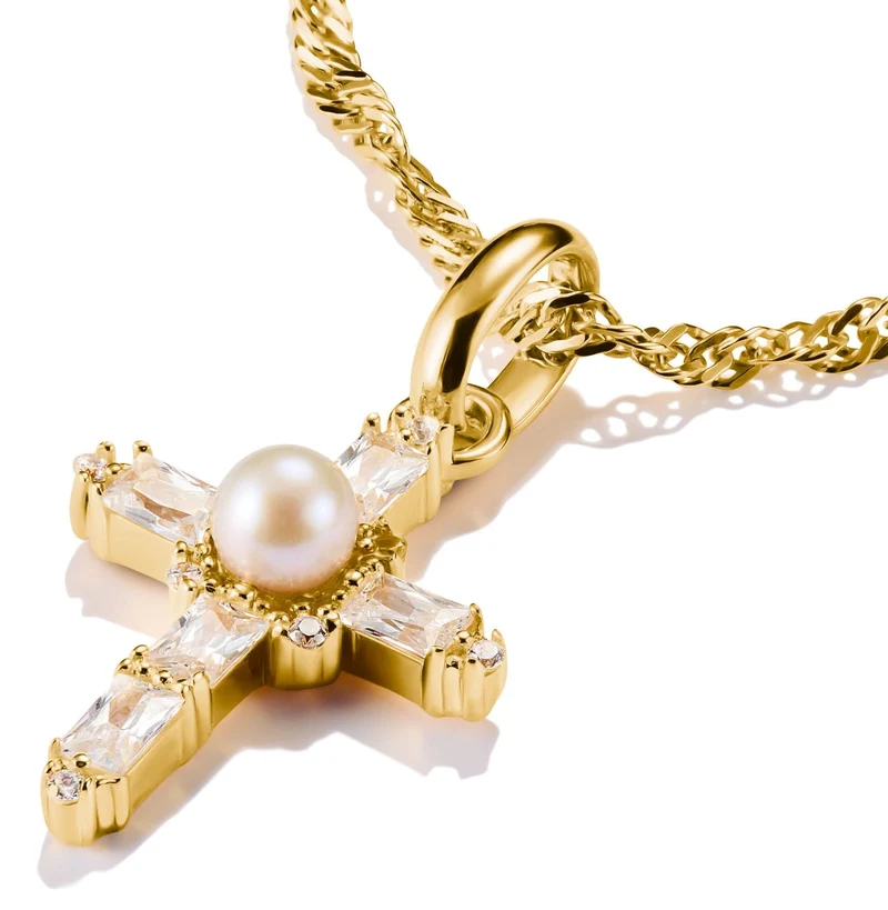Thomas Sabo Charm-Anhänger Vintage-Kreuz Connect vergoldet