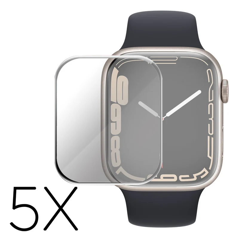 5stück Apple Watch Series 7 45mm Gehärtetes Glas Displayschutz